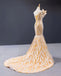 Luxurious Mermaid One Shoulder Long Prom Dress Gorgeous Yellow Evening Dresses UQ2413