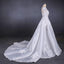 Gorgeous Long Sleeves Sweetheart Wedding Dress, Whit Bridal Dresses with Applique UQ2291
