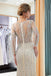 Beaded Evening Dresses Luxury Mermaid Crystal Sweep Train Long Sleeves Prom Dress UQ2280