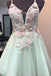 Mint Green Short Homecoming Dress with Flowers, Mini Tulle Graduation Dress with Pearls N2102