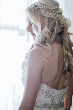 Rustic Chic Sweetheart French Lace Wedding Gown Sweep Train Wedding Dress UQ2557