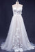 A Line Sweetheart Tulle Appliqued Wedding Dress, Strapless Tulle Bridal Dresses N2349