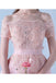 Pink Off the Shoulder Tulle Short Prom Dress with Beading, A Line Homecoming Dress UQ1946