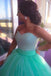 Ball Gown Sleeveless Sweetheart Tulle Brush Train Beading Plus Size Prom Dresses UQ2214
