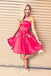 Strapless Satin Short Homecoming Dress with Beading, A Line Short Graduation Dresses N2050
