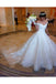 Gorgeous Off the Shoulder Puffy Lace Wedding Dress, Princess Lace Bridal Dress UQ2086