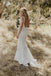 Sexy Mermaid Lace Beach Wedding Dress, Boho Backless Long Wedding Gown UQ2595