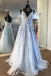 New Style Straps Floor Length Lace Appliques Long Prom Dress, A Line Evening Dress UQ2599