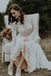 Vintage Long Sleeves Lace Wedding Dresses Backless Rustic Lace Wedding Dresses UQ2262