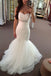 Long Mermaid Sweetheart Bridal Dress with Beads, Strapless Beach Wedding Dress N1767