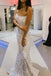 Shiny Mermaid White Sequined Long Prom Dresses, Floor-Length Backless Formal Dresses CHP0110