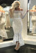 High Low Long Sleeves Mermaid Lace Wedding Dress, Off the Shoulder Lace Bridal Dress N2257