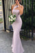 One Shoulder Mermaid Floor Length Bridesmaid Dresses, Sexy Simple Long Bridesmaid Dresses N2380