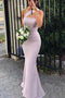 One Shoulder Mermaid Floor Length Bridesmaid Dresses, Sexy Simple Long Bridesmaid Dresses UQ2380