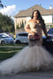 Mermaid Off-the-Shoulder Long Sleeves Applique Court Train Tulle Plus Size Dresses UQ2226