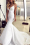 Spaghetti Straps Mermaid Wedding Dress with Lace Appliques, Sexy Backless Bridal Dresses UQ2508