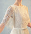 A Line Half Sleeves Lace Homecoming Dress, Cute Lace Sweet 16 Dress with Belt UQ1948