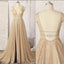 Sparkly Deep V Neck Sleeveless Floor Length Prom Dress, A Line Long Formal Dresses UQ1699