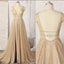 Sparkly Deep V Neck Sleeveless Floor Length Prom Dress, A Line Long Formal Dresses UQ1699