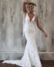 Backless Bohemian Mermaid Mermaid Beach Wedding Dress, Bridal Gown CHW0122