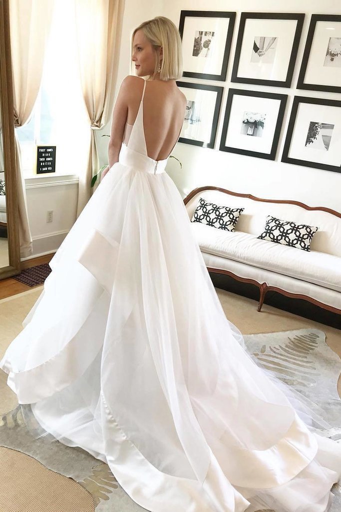 sexy boho wedding dress Bohemian Off The Shoulder Dresses Bridal Gowns Backless Lace Appliqued A Line Beach Bride Elegant womens fashion for special occasions White Sapghetti Straps Beach Wedding