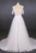 Elegant Sexy Spaghetti Straps Lace Wedding Dress, A Line V Neck Beach Wedding Dress UQ2353