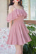 Spaghetti Straps Short Homecoming Dress with Ruffles, Chiffon Mini Prom Dress UQ1999