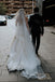 Ivory Lace Applique Tulle Sweetheart Strapless A-Line Beach Wedding Dresses UQ1783