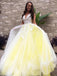 Stunning Lace Applique Long Prom Dresses Quinceanera Dress with Flowers UQ2035