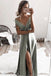 Unique V Neck Split Prom Dress, Floor Length Sexy Formal Dress N2605