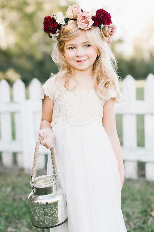 Glamorous Lace & Tulle Square Neckline Cap Sleeve A-line Flower Girl D cherishgirls Glamorous Lace & Tulle Square Neckline Cap Sleeve A-line Flower Girl D cherishgirls