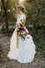 A Line V Neck Floor Length Wedding Dresses, Ivory Sleeveless Bridal Dresses UQ2357