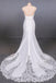 Simple Mermaid Sleeveless Wedding Dress with Lace, Sexy Backless Bridal Dress UQ2355