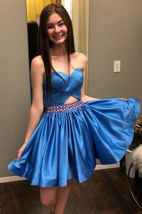 Sweetheart Beading A-Line Short Party Dresses, Simple Mini Homecoming cherishgirls Sweetheart Beading A-Line Short Party Dresses, Simple Mini Homecoming cherishgirls