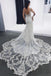 Straps Mermaid Sleeveless Wedding Dress with Lace Appliques, Beach Wedding Dress with Lace UQ2358