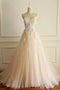 Spaghetti Straps A-line Long Custom Cheap Wedding Bridal Dresses, Lace Applique Bridal Dress UQ2426